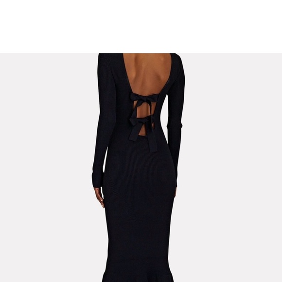 Ganni Elegant Black Backless Dress knit - Picture 11 of 12